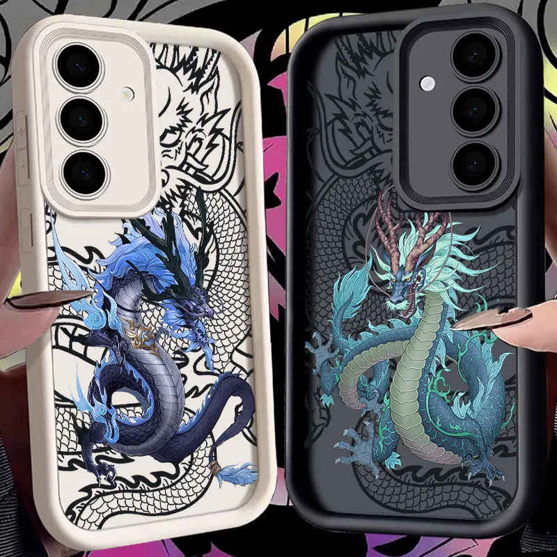 

Fashion Dragon God Phone Case For Samsung S26 S25 S24 S23 S21 S20 Ultra For Galaxy S25 S24 FE S26 Plus Funda Soft Silicone Cover