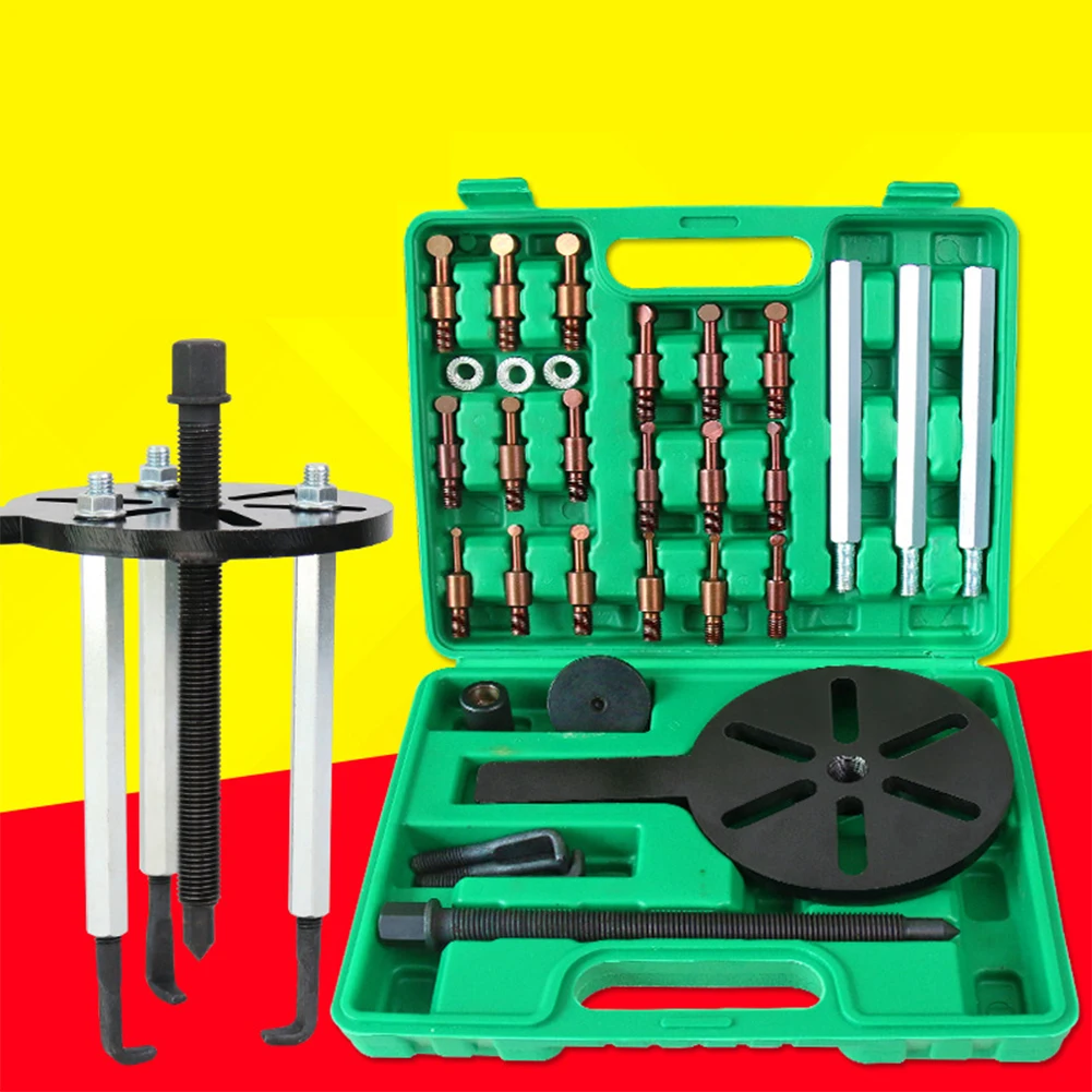 

Universal Bearing Disassembly Puller Tool 3-Jaw Hook Puller Steel Bearing Separator Set Inner Hole Removal Tool Gear Puller