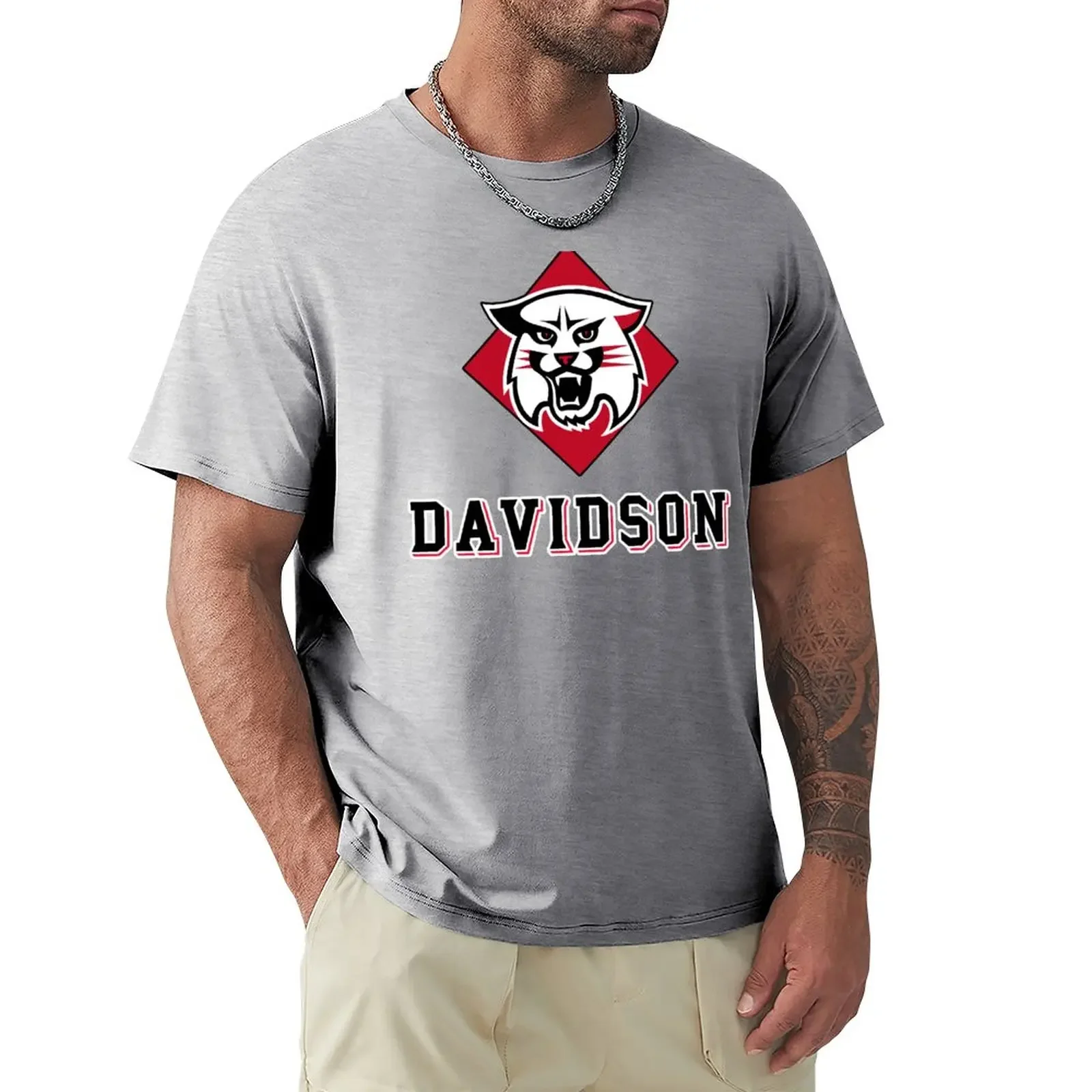 davidson wildcats T-Shirt boys whites plus size tops t shirts for men pack Short sleeve tee Blouse men clothings