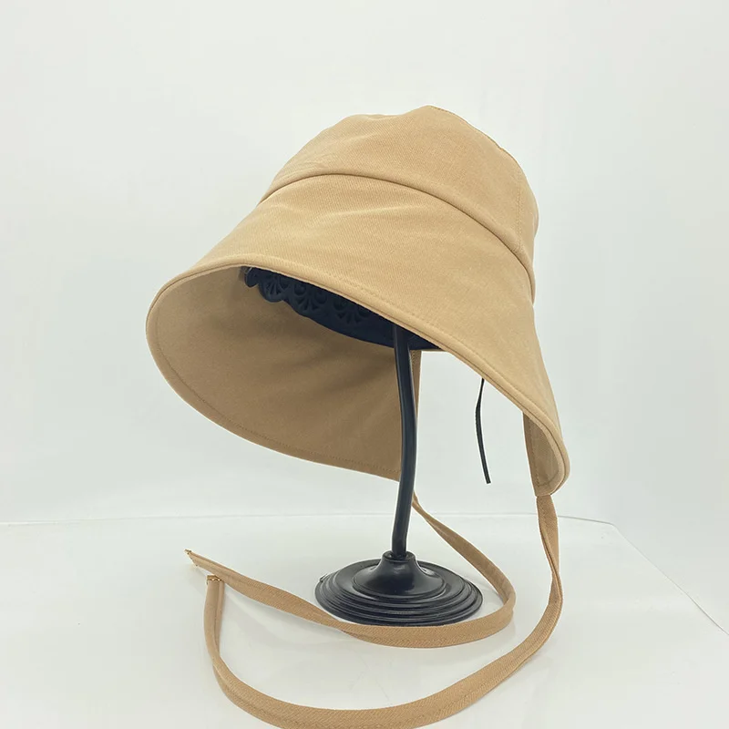 Dual-use Straps Windproof Fisherman Hat Summer Panama Fashion All-match Folding Sunscreen Anti-UV OutdoorTravel Shade Bucket Hat