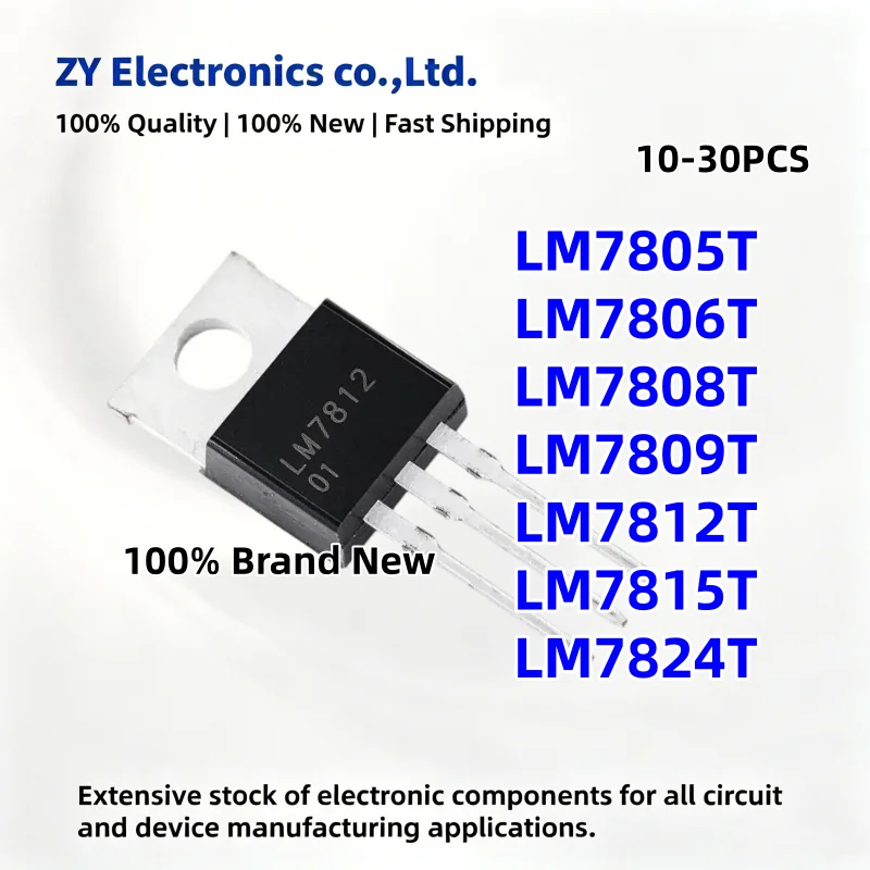 (10-30Pcs) TO-220 LM7809T LM7808T LM7806T LM7824T LM7812T LM7815T LM7805T LM7809 LM7808 LM7806 LM7824 LM7812 LM7815 LM7805 NEW