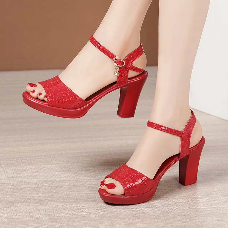 32-43 Sexy Peep Toe Ladies Summer Shoes For Dress Women Wedge Heel Sandals High Heel Woman 2022 New Female Platform Sandals