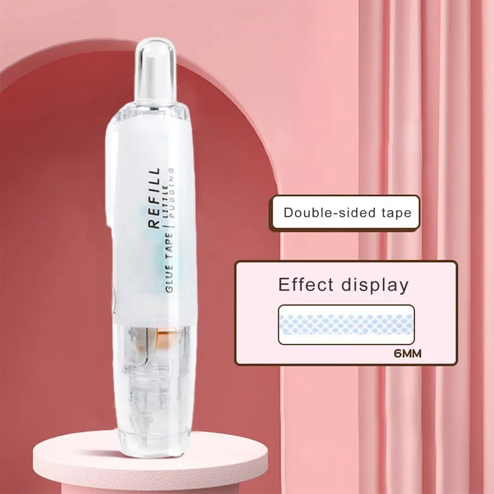 Cinta adhesiva retráctil para manualidades, rodillo de cinta doble para álbum de recortes, dispensador adhesivo para el hogar, escuela, fotos