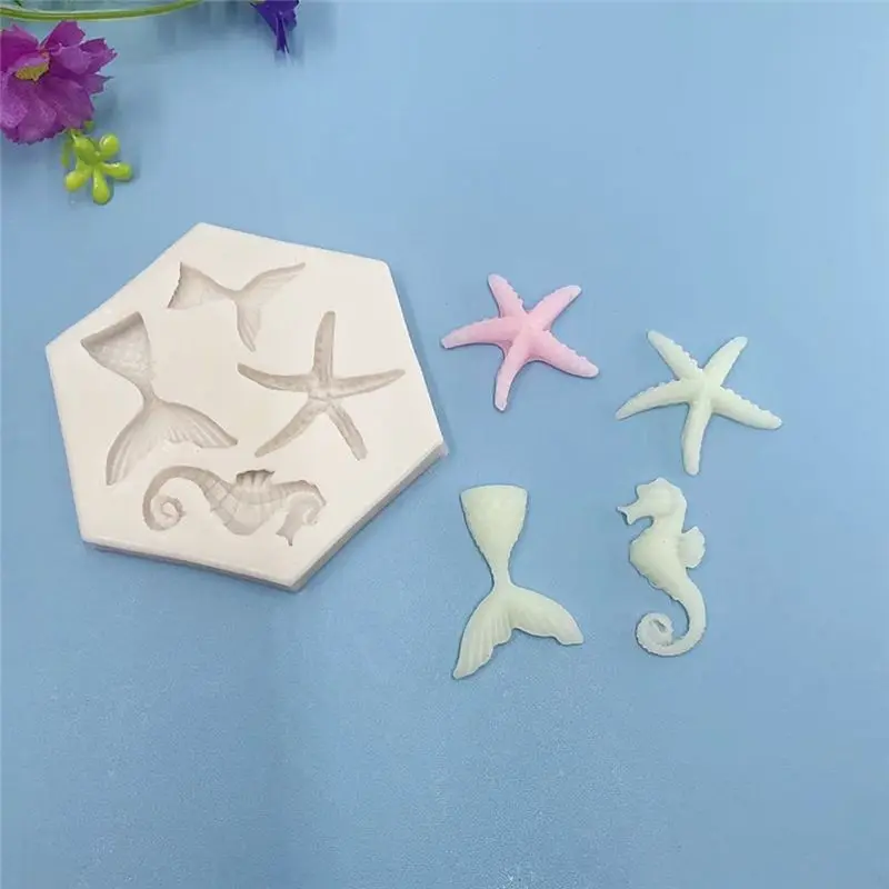 AEE2-DIY Shellfish And Conch Silicone Mold Baking Cake Decoration Epoxy Mold
