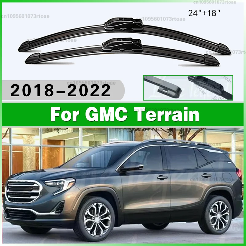 Para GMC Terrain 2018-2022, Escobillas Limpiaparabrisas Delanteras (2 Piezas), Accesorios para Ventanas, 2021 2020, 24"+18", Accesorios para Auto