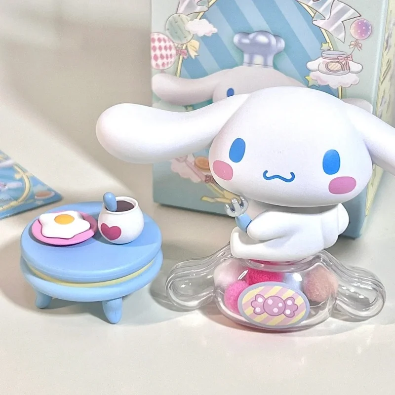 MINISO Kawaii Nieuwe Sanrio Anime Figuren Koken Serie Blind Box Cinnamoroll Action Desktop Ornament Decoratie Figuur Poppen Speelgoed