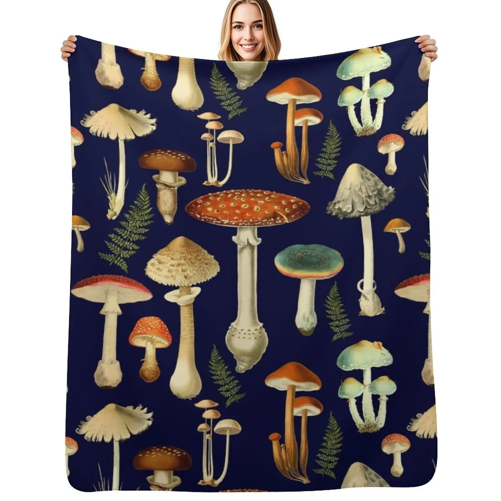 Toadstools Throw Blanket blankets and throws for babies Decorative Sofas Designers Giant Sofa Custom Blankets