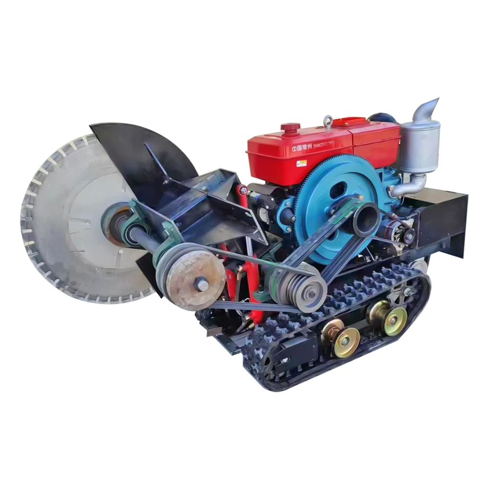آلة قطع الطرق بجهاز التحكم عن بعد من نوع الديزل الزاحف قاطع الخرسانة الأوتوماتيكي منشار محرك الديزل قاطع الطريق قطع الخرسانة