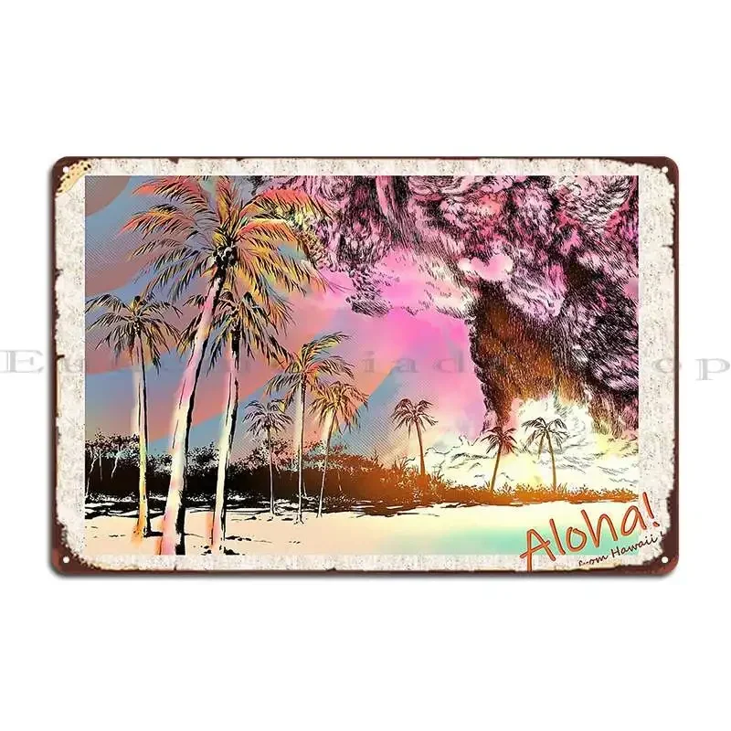 Aloha Nuclear Postcard Metal Sign Poster Garage Party Club Party Home Designing Tin Sign Poster