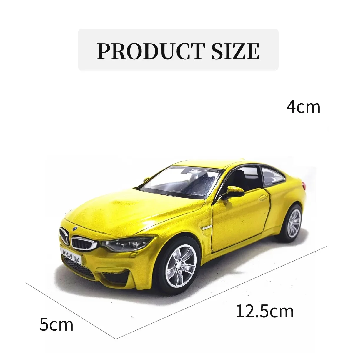 1/36 Scale BMW M4   Car Model Replica Diecast Collection Vehicle Interior Decor Ornament Xmas Gift Kid Boy Toy