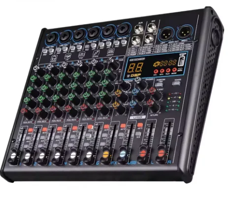 6-Channel Bluetooth Mixer with 48V Phantom Power | 16 DSP Effects, USB/U-Disk Recording  Ultra-Low Noise Studio/Live Audio Cont