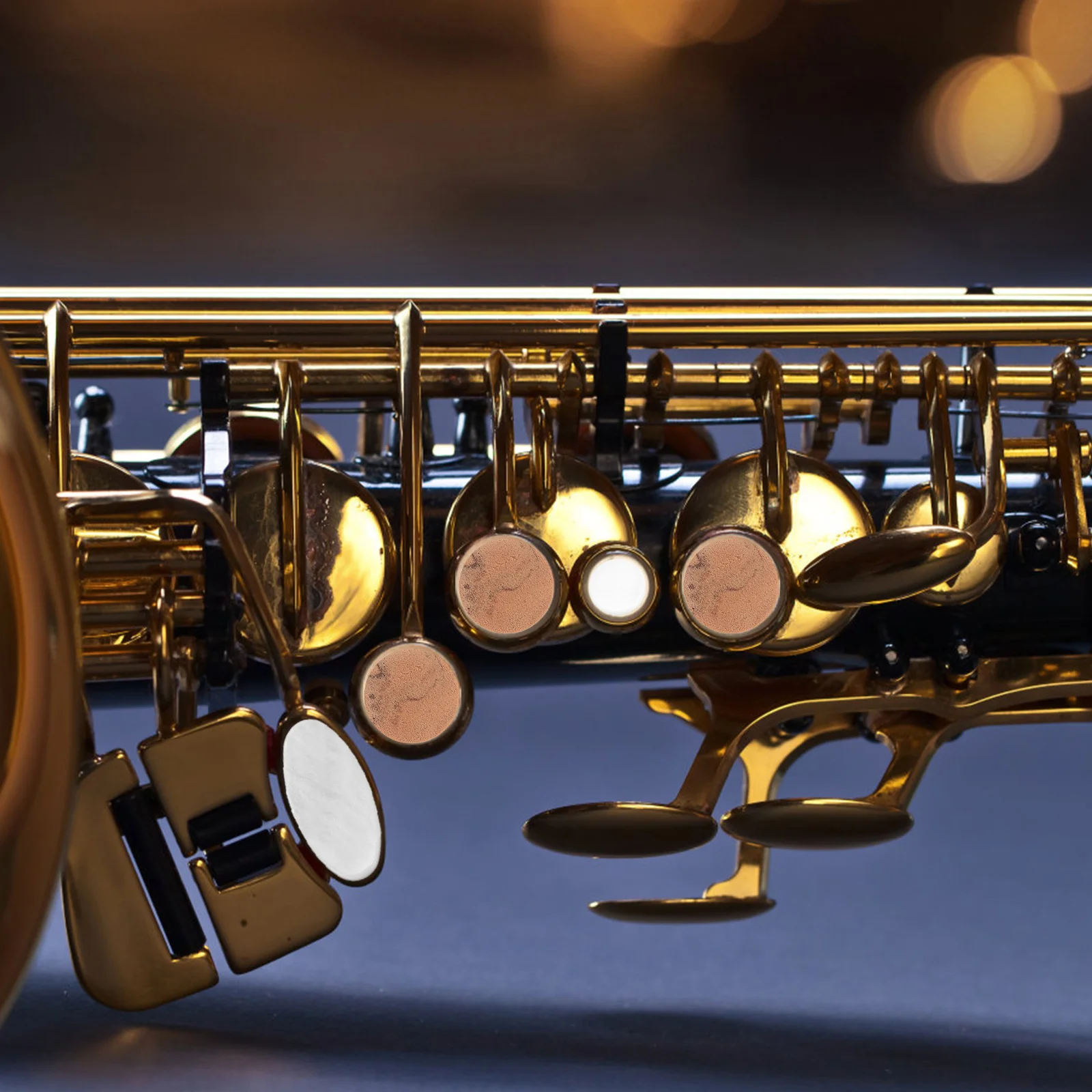 

10Pcs Saxophone Cork Key Pads 10mm Diameter Noise Reduction Replacement Parts Soft Key Pads Silent Playing Saxophone Accessories