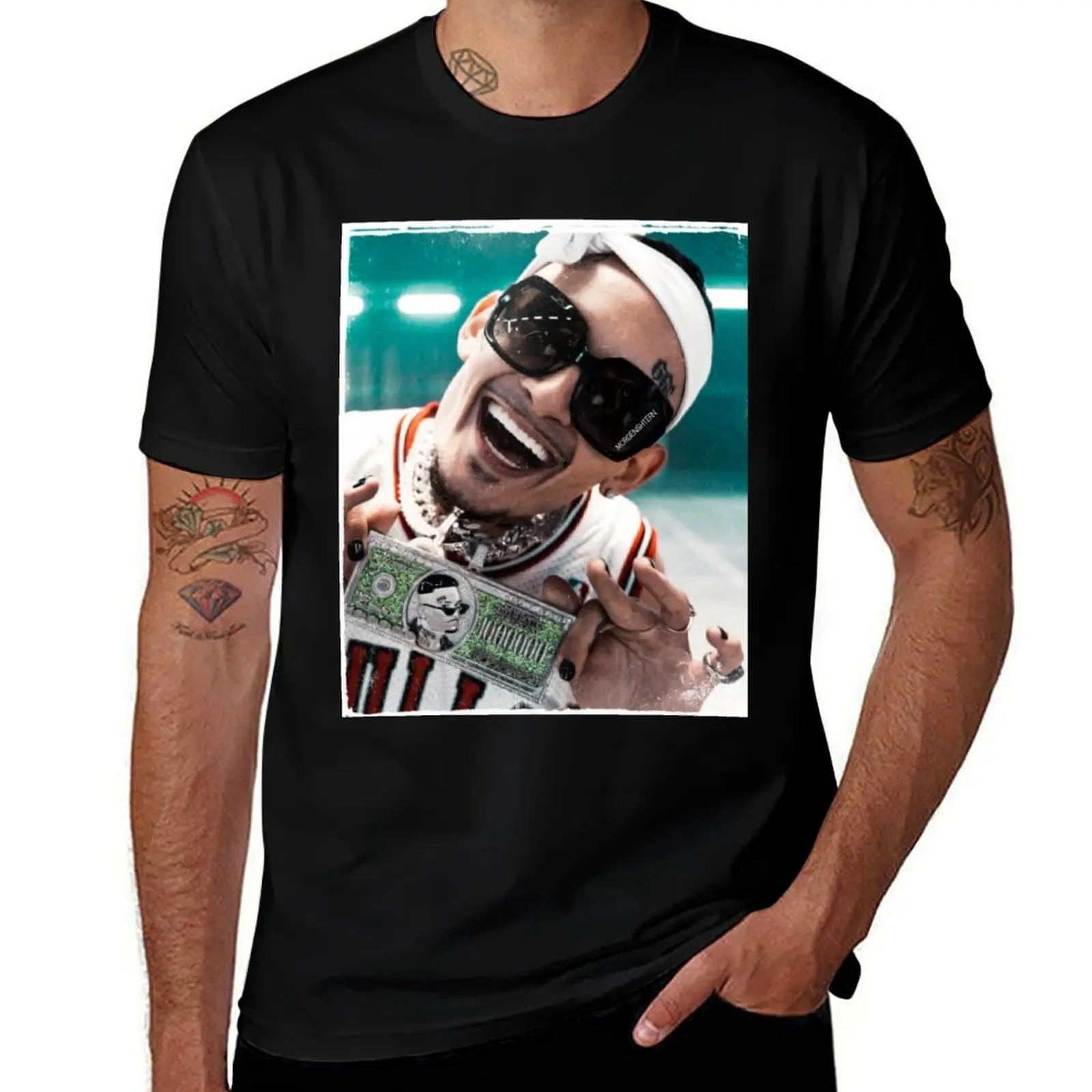 Футболка MORGENSHTERN, мужские винтажные мужские футболки с рисунком, футболка из 100% хлопка