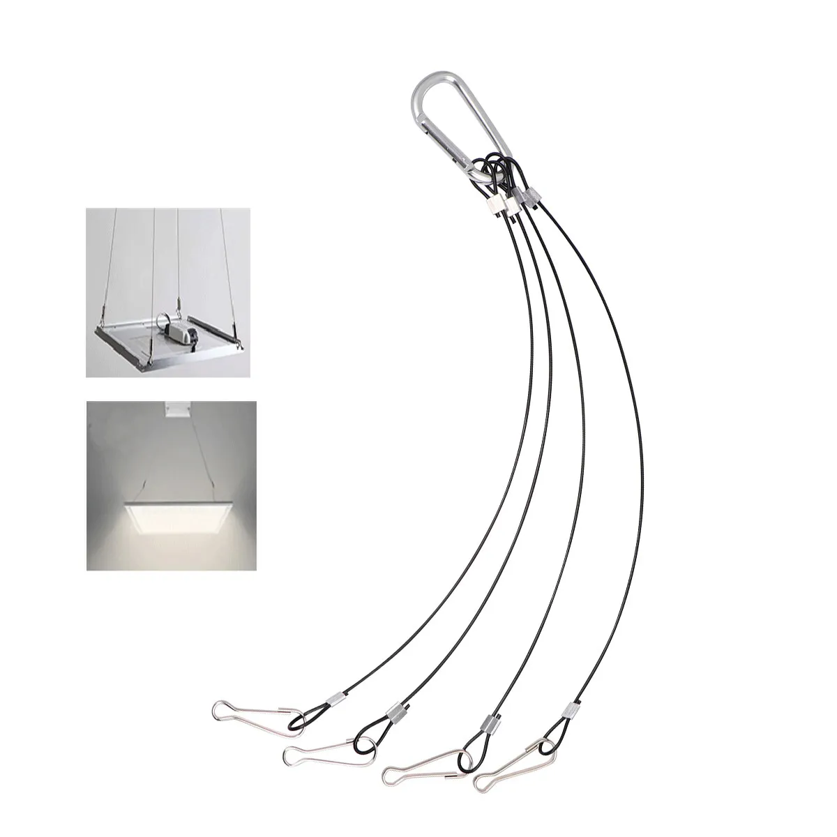 

4 Pcs Hydroponic Light Hangers Plant Lights Wire Hanging Rope Cable Flower Pot Grow
