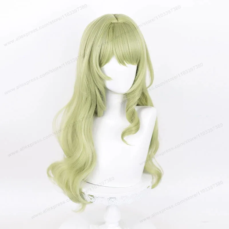 

Парик Мебиуса, 80 см, длинные вьющиеся зеленые волосы, аниме Honkai Impact 3, синтетические парики для косплея, устойчивые; 5 дБ, 8, В;