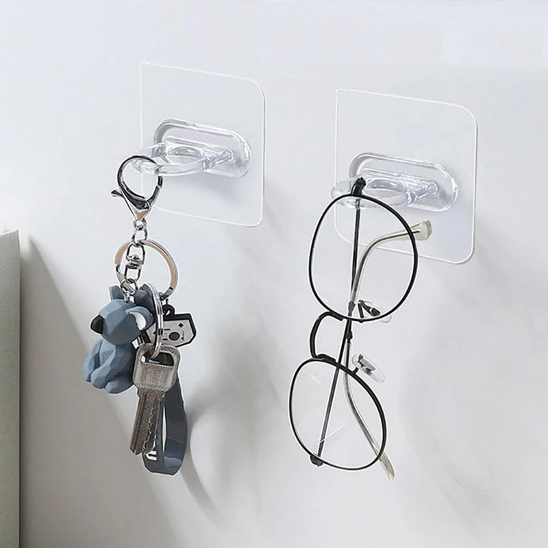 TKOH-gancio circolare multifunzionale Gancio con foro rotondo Gancio autoadesivo Gancio da bagno Gancio da parete per staffa per asta per tenda da appendere