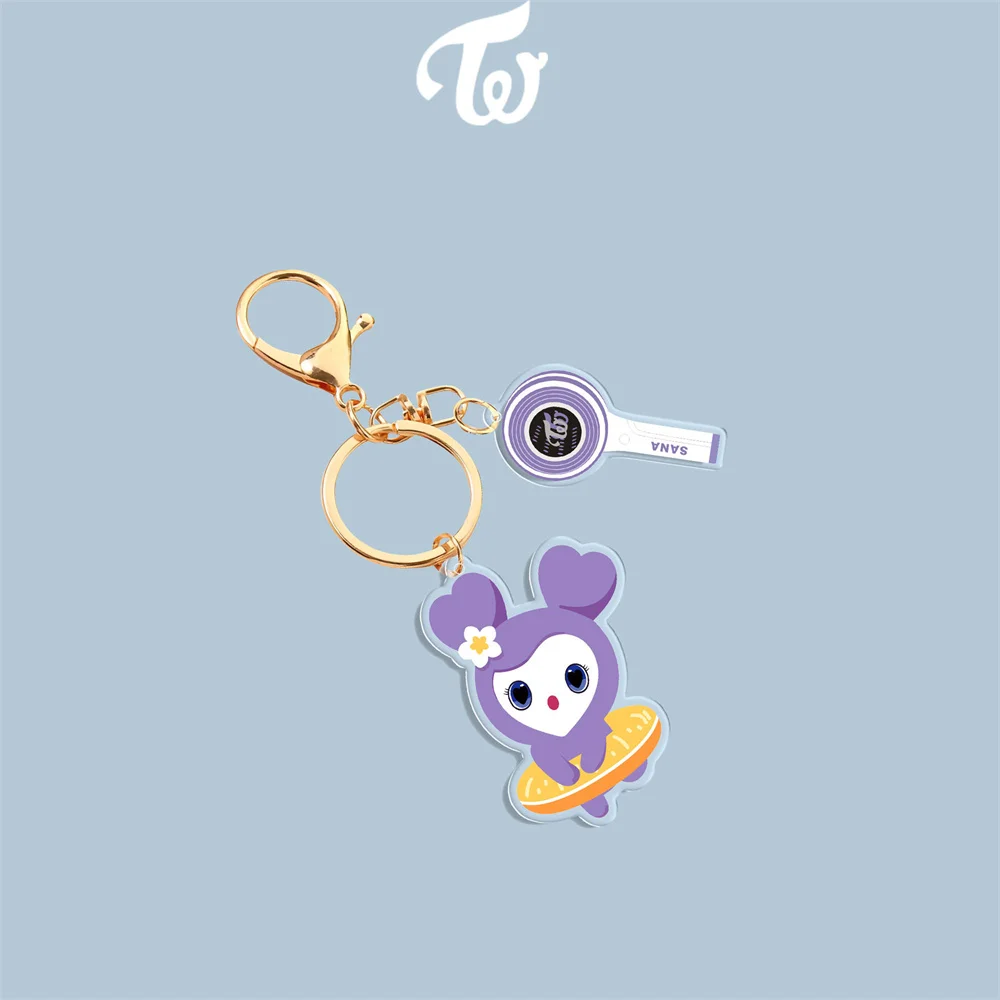 Kpop MOMO Cartoon Keychain Albums Logo Keyring Bag Pendent Phone Chain Accessories Fans Couple Gifts