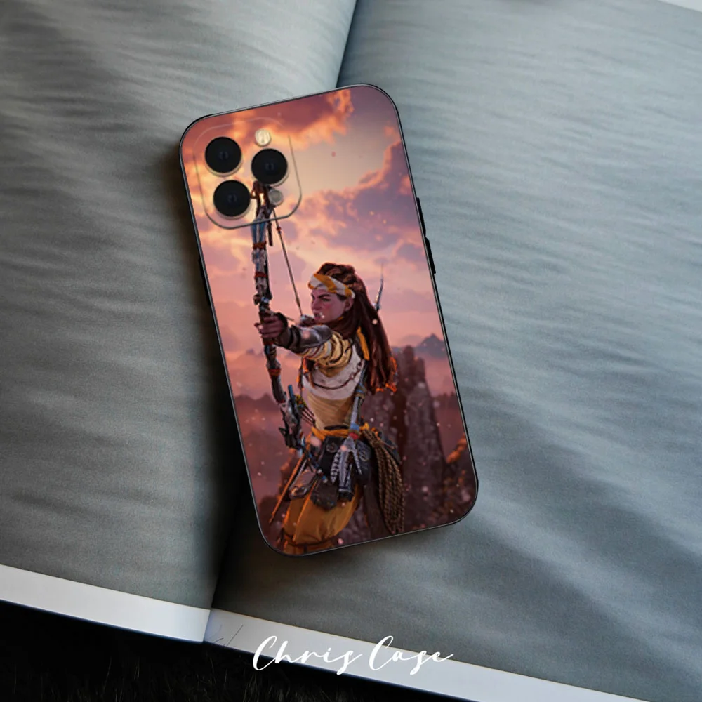 Phone Case For iPhone A-Aloy HFW G-Game H-Horizons Cute 12 11 13 14 15 16 Max Pro Plus Black Soft Silicone Cover