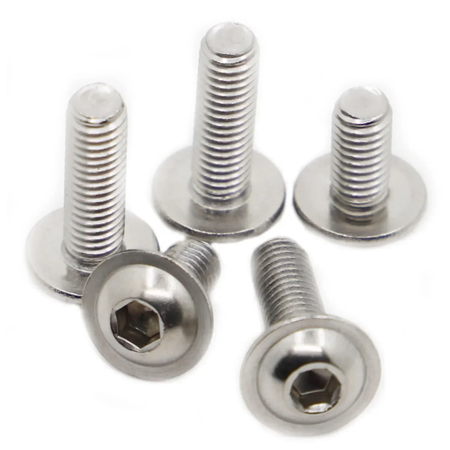 

M2 M2.5 M3 M4 M5 M6 M8 A2 304 Stainless Steel Hex Hexagon Socket Round Button Head With Washer Collar Bolt Screw ISO7380.2