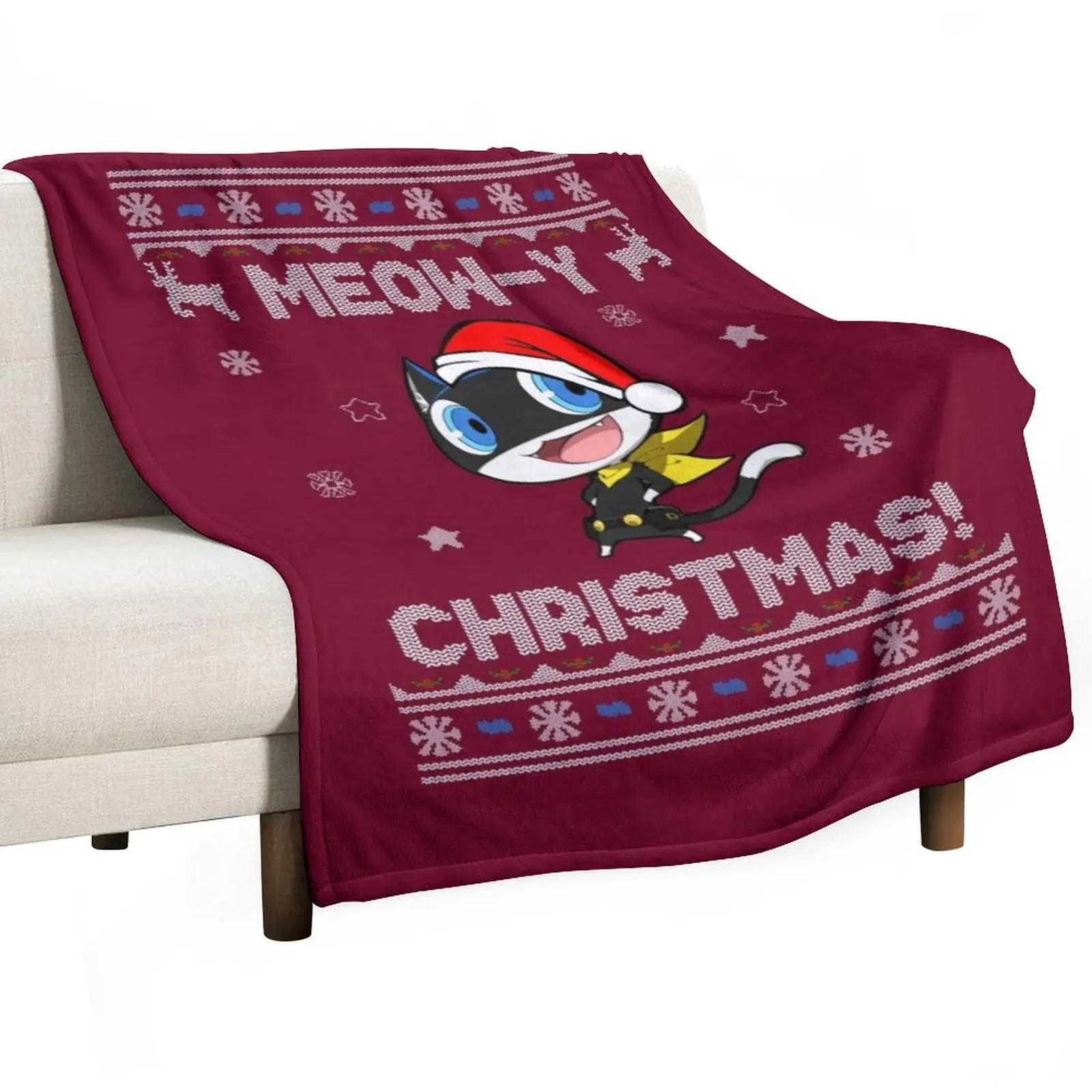 Morgana Meow-y Christmas! Throw Blanket Sofa Throw Designers Blankets