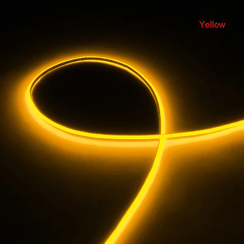 5m 5v 12v 2mm Thin Narrow Flexible Soft Strip Orange Amber Yellow Red Green Blue Ultra Slim Cabinet Light Showcase  Backlight