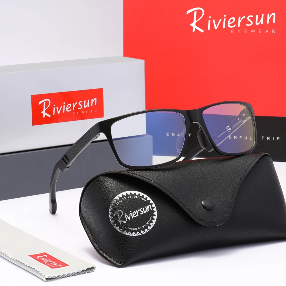 

RIVIERSUN модные очки с блокировкой синего света для мужчин и женщин, классические компьютерные очки с защитой от синего луча, прозрачные оптические линзы