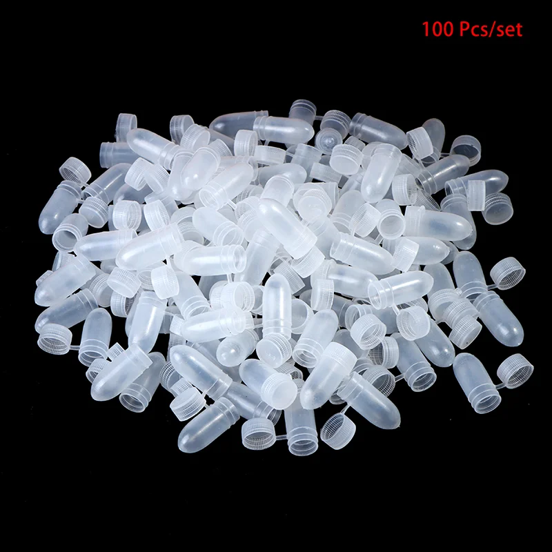 

[TG813]100 Pcs Portable Flip Lid Transparent Capsule Storage Containers Pill Box Holder