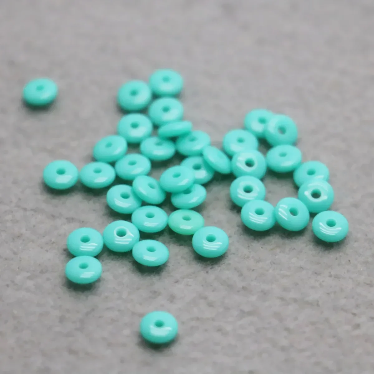 100PCS 6/8mm Abacus Blue Beeswaxes Resin Separate Loose Beads Fittings for Accessory DIY Machining PartsJewelry Making Design