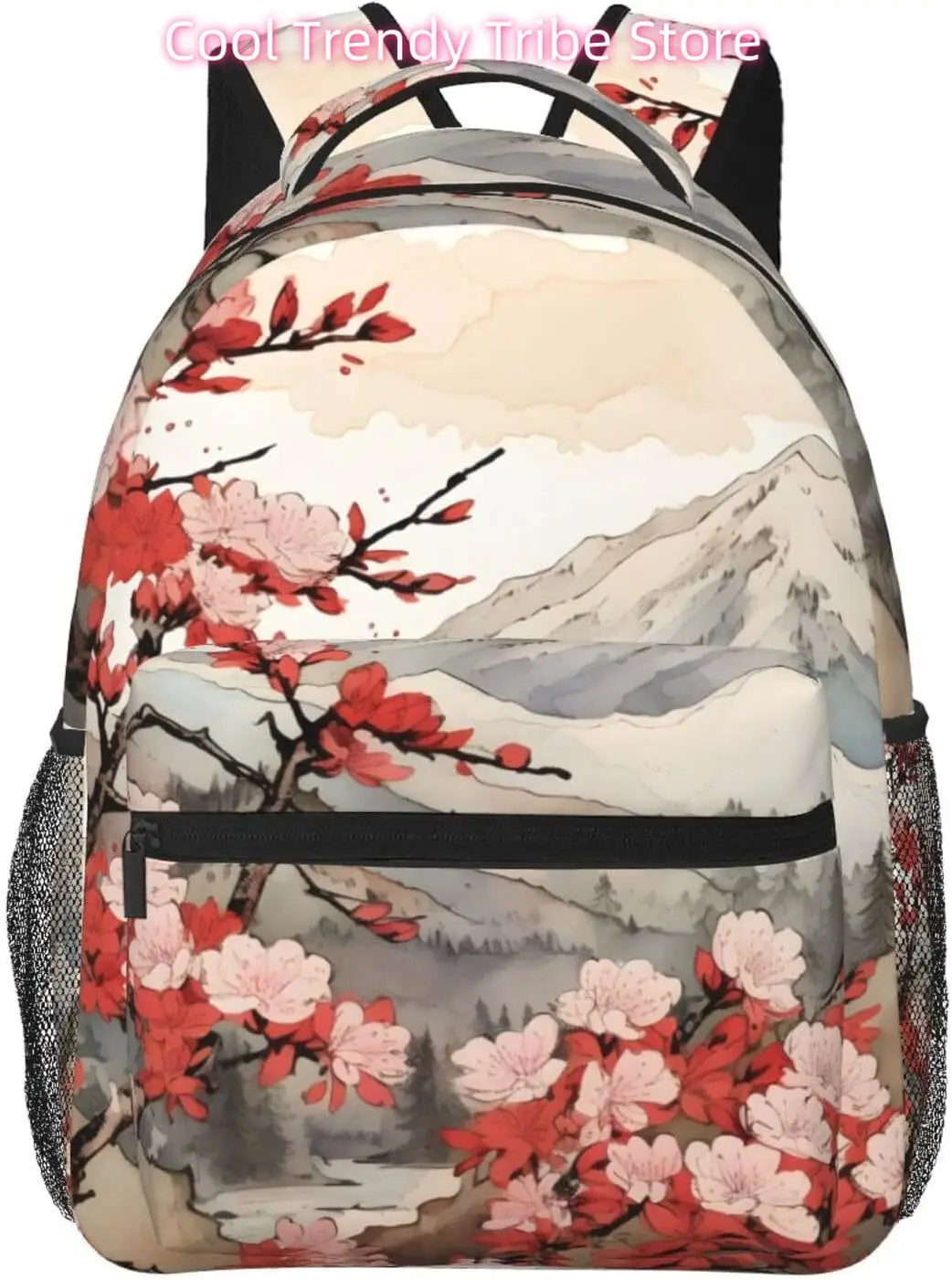 

laptop bag back to school Japanese Cherry Pattern Lightweight Laptop Backpack Lightweight Multipurpose Travel Casual Daypack Uni