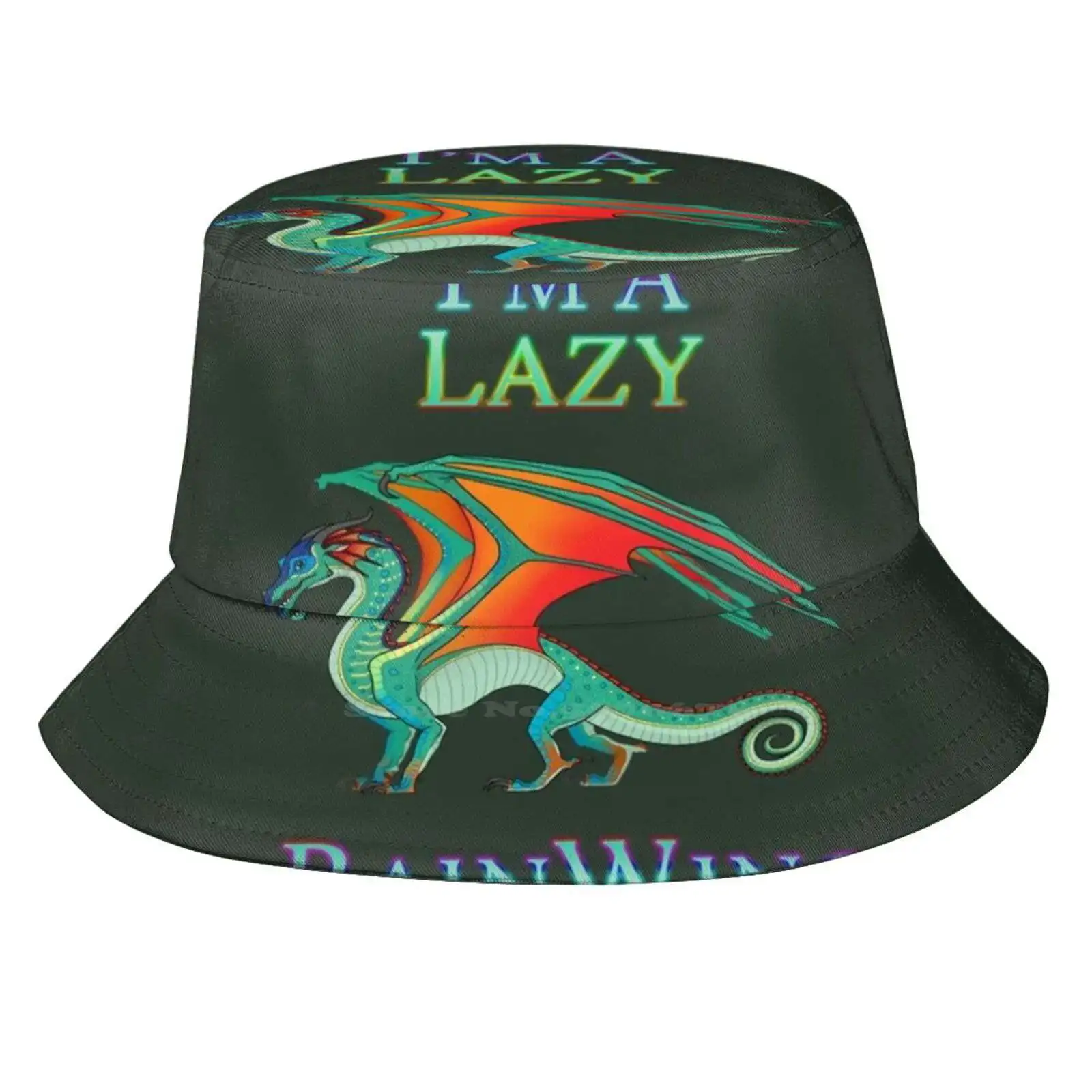 I'm A Lazy Rainwing Unisex Summer Cap Sunscreen Hat Wings Of Fire Wof Rainbow Forest Dragon Chameleon Tui Sutherland Fantasy