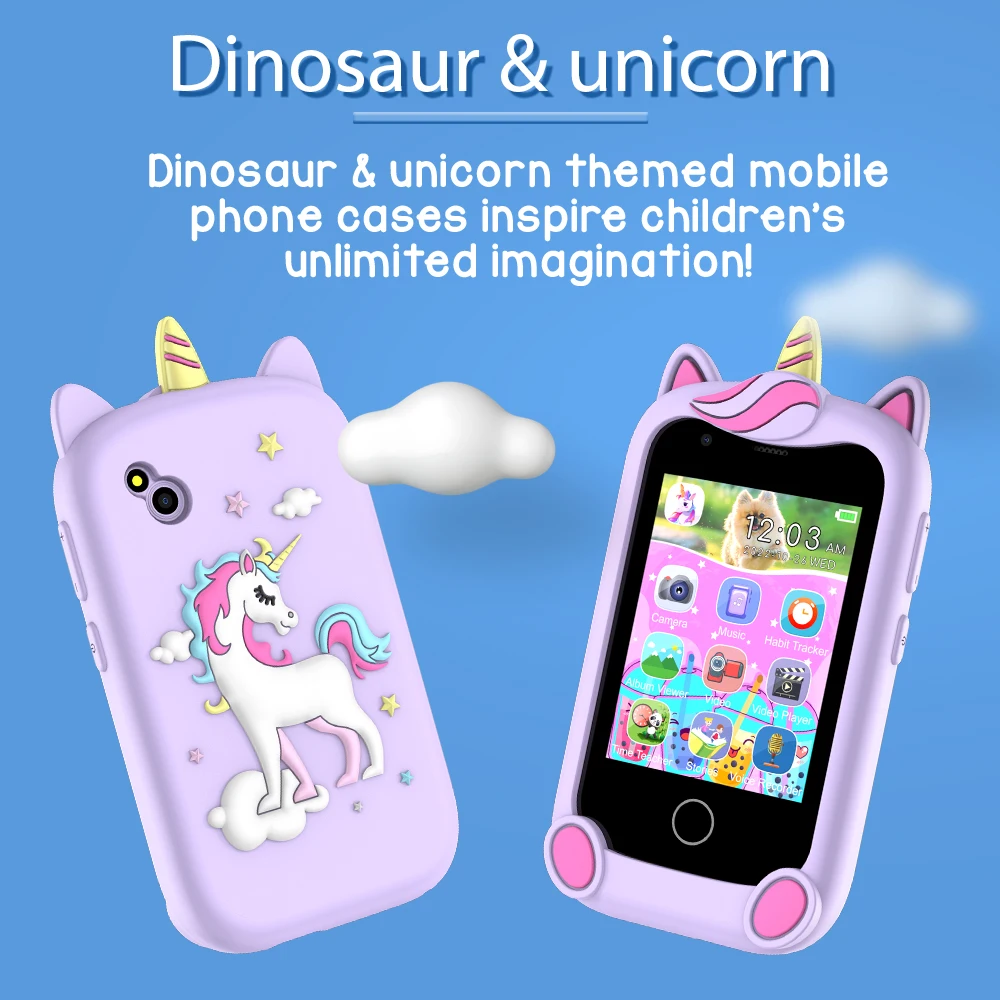 Smartphone-Spielzeug für Kinder, mit Puzzlespielen, exklusiver Support für Englisch, Deutsch, Italienisch, Französisch und Spanisch, Geschichtenbücher,