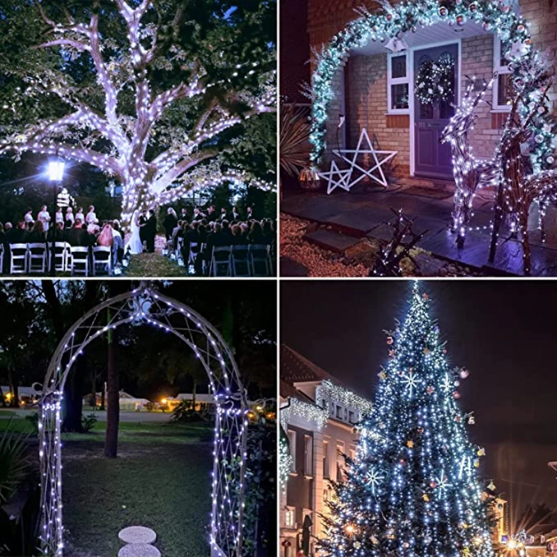 12m 100LED / 5M 50 LED Solar String Fairy Lights Wodoodporna girlanda zewnętrzna Solar Power Lamp Christmas do dekoracji ogrodu