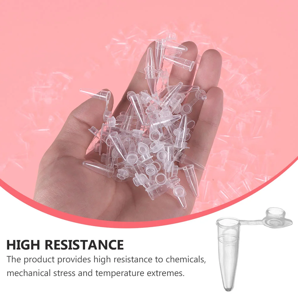 Plastic Micro Test Tube, Snap Cap, Cone Bottom, Centrifuge Tube, Sample Vial Container, School Laboratory Instrument