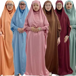 Overhead Hijab Women Muslim Abaya Robes Prayer Hooded Eid Ramadan Dresses Khimar Full Cover Veil Dubai Saudi Arab Robe Modesty