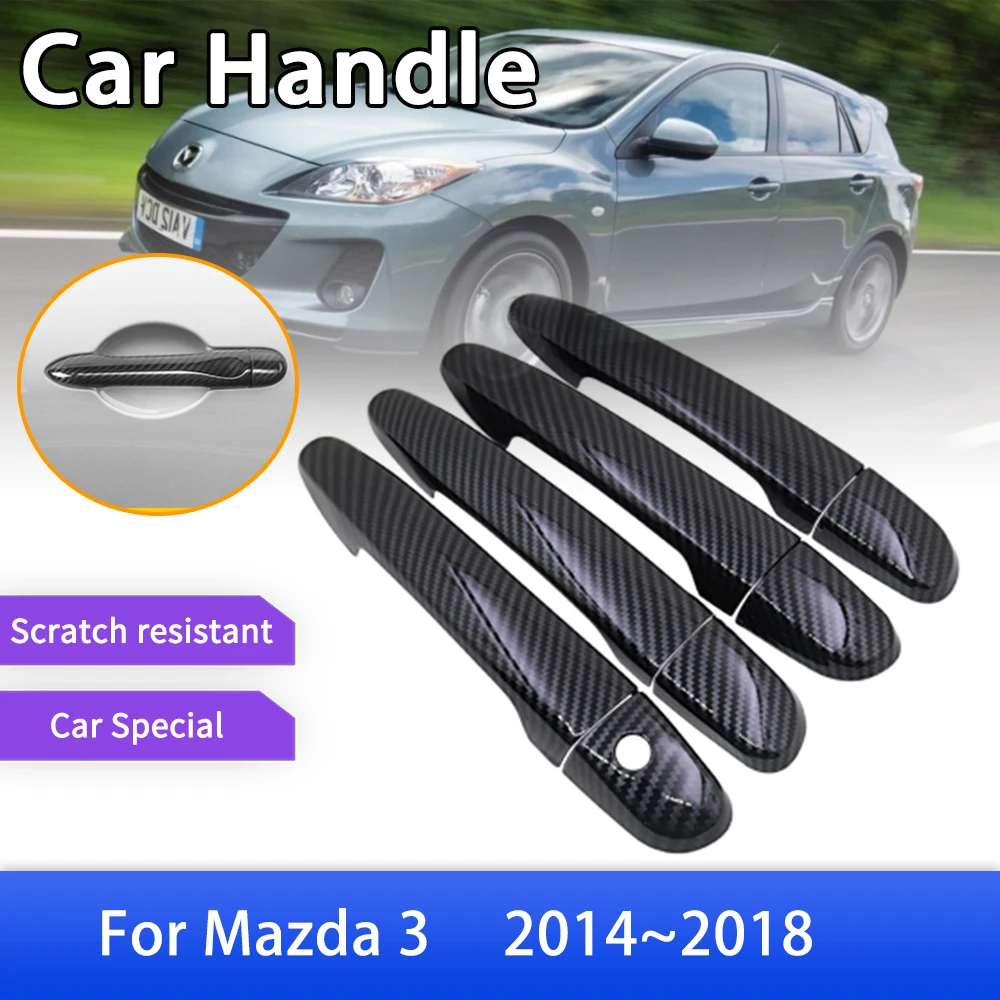 

Carbon Fiber Door Handle Cover for Mazda 3 Axela Mazda3 BM BN 2014 2015 2016 2017 2018 Car Exterior Styling Accessories Stickers