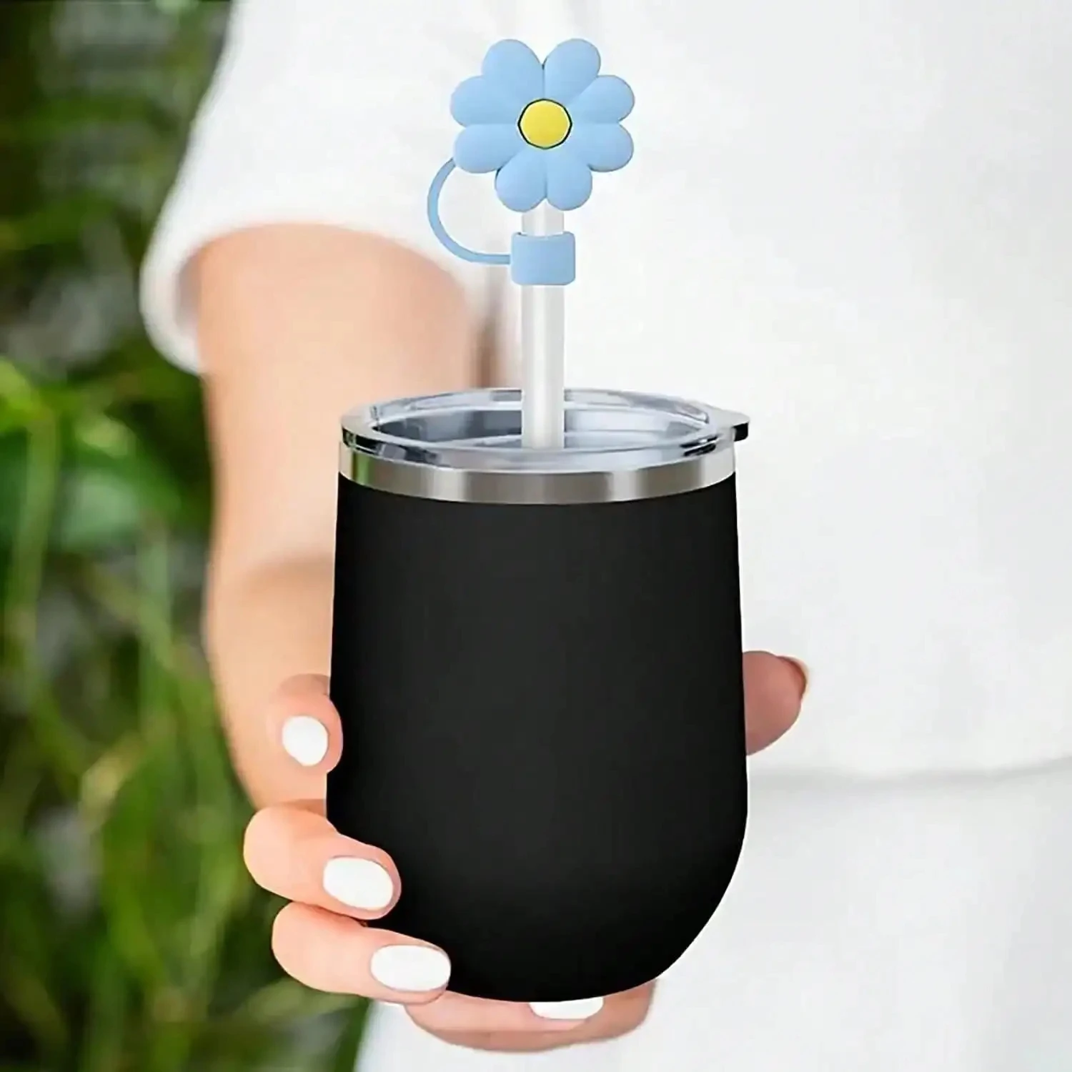 2Pcs Flower Straw Covers 3Pcs Silicone Spill Proof Stopper For 40oz Tumbler With Lid Handle Compatible for Stanley Accessories