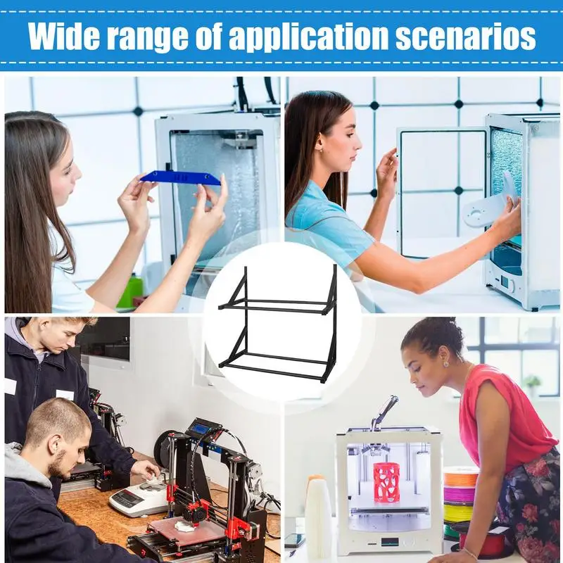 Rack de filamento de impressora 3d, prateleira de armazenamento de filamento 3d de camada dupla, suporte de exibição de parede para oficina, empresa, uso empresarial
