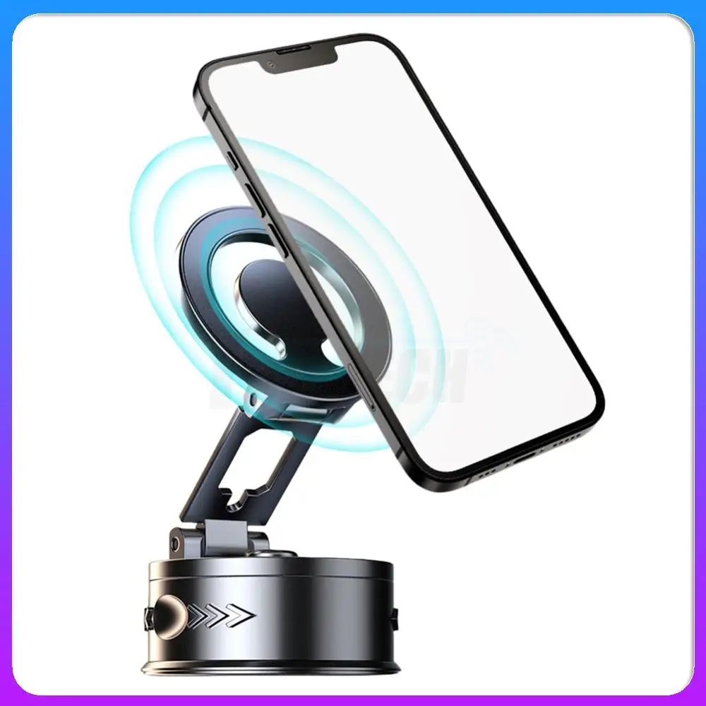 

Магнитный автомобильный держатель для телефона, складной вакуумный держатель на присоске, держатель для мобильного телефона, вращающийся на 360° кронштейн для телефона для iPhone 16/15/14/13/12