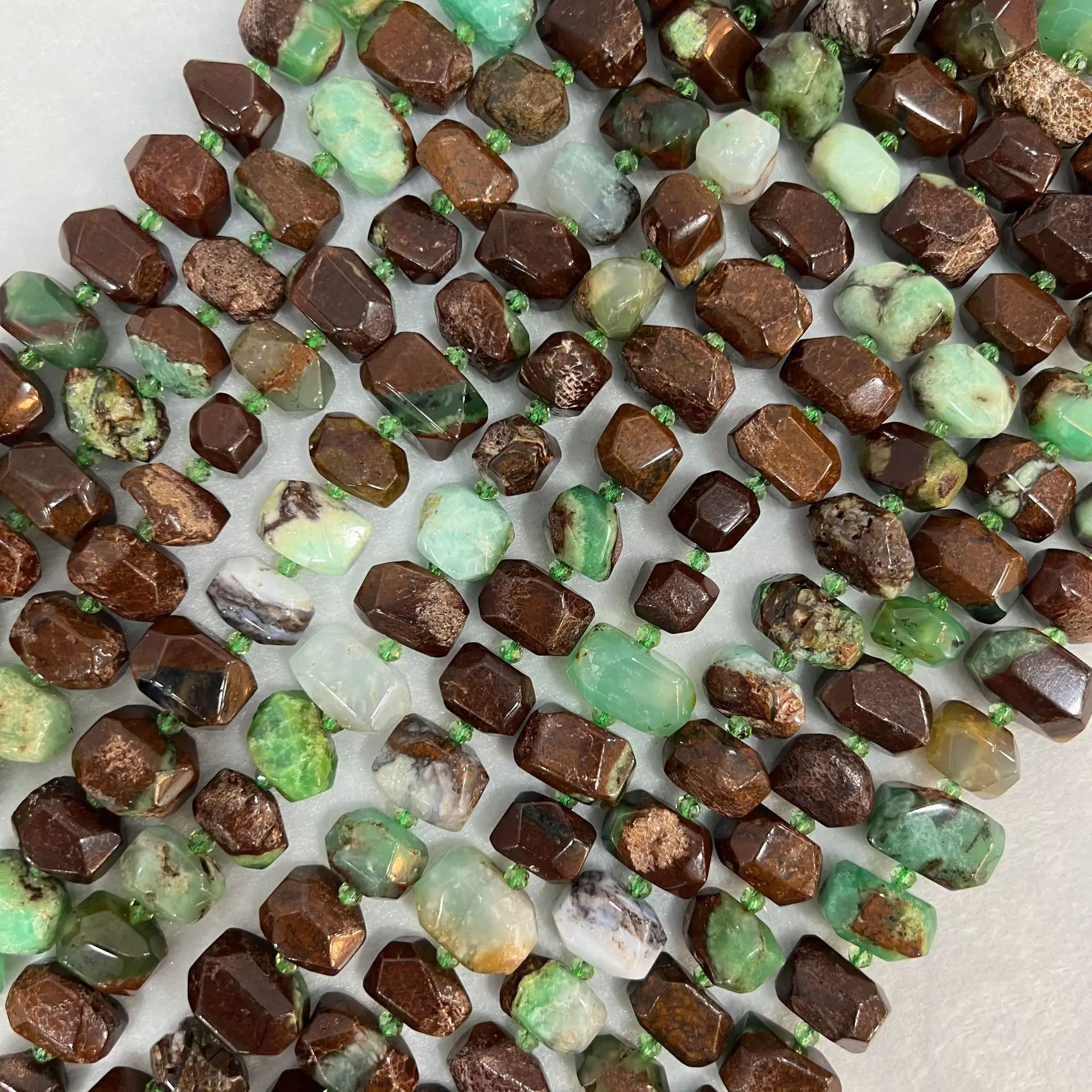 12-20mm Natural Australian Jade Freeform Loose Beads Center Drilled Gemstone Beads Strand for DIY Necklace Bracelet Jewelry Mak