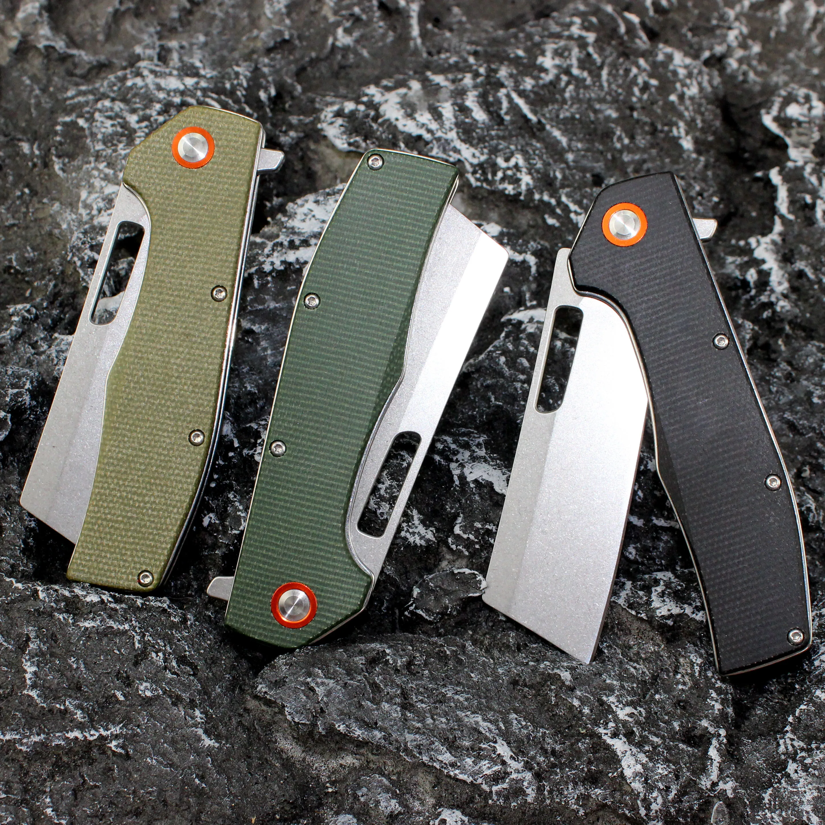 Imagem -05 - Faca de Caça de Aço para Homens Micarta Handle Sobrevivência ao ar Livre Facas de Resgate Canivete Dobrável Tunafire-d2