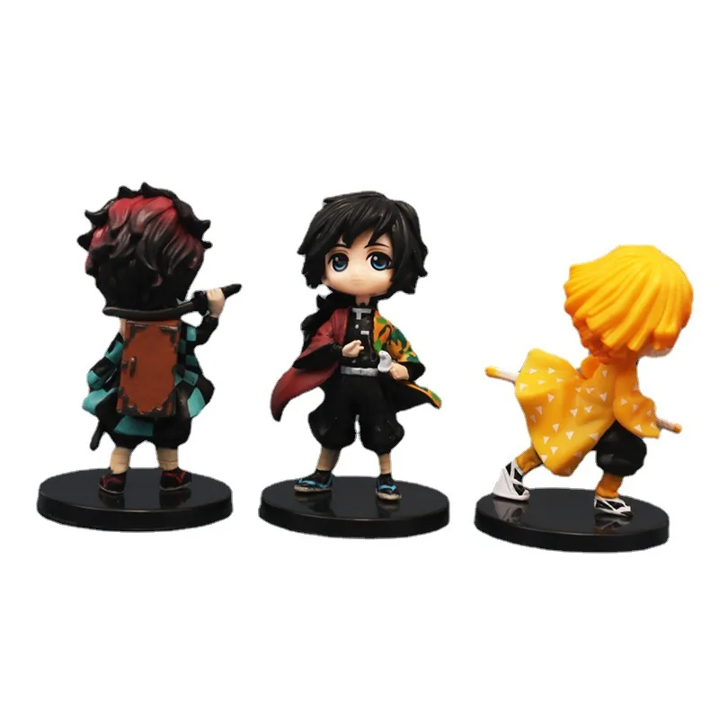 6PCS Anime Demon Slayer Kimetsu no Yaiba figure Kamado Tanjirou Action Figure Agatsuma Zenitsu Nezuko Warrior PVC Model Toys image 5