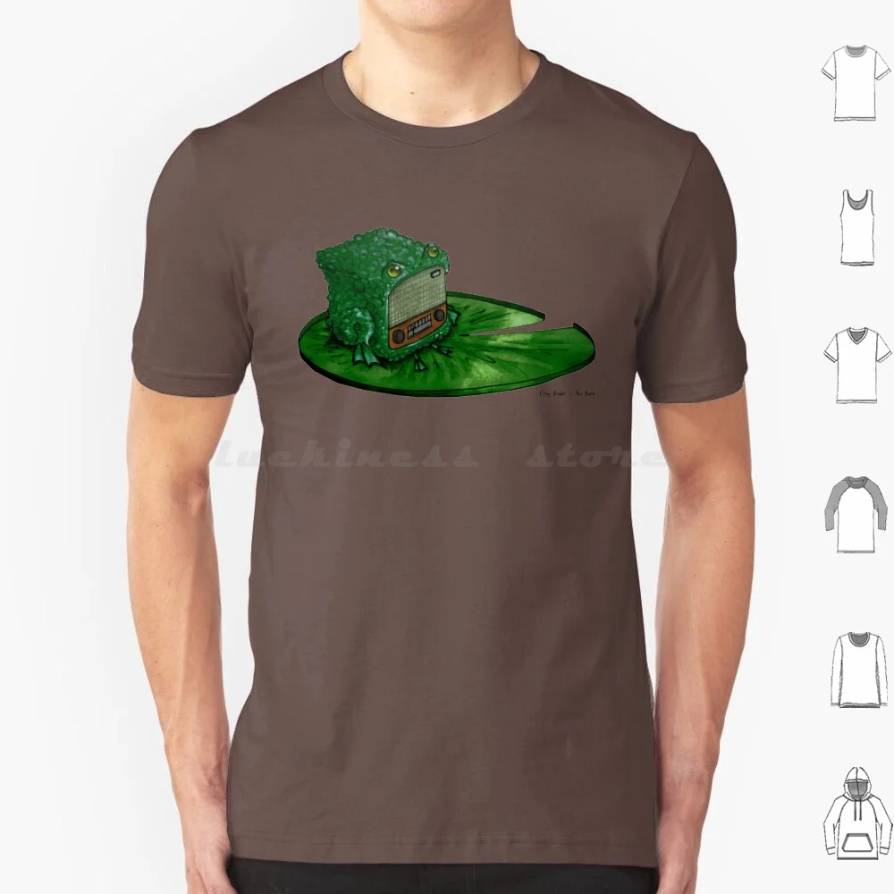 Frog Radio T Shirt 6xl Cotton Cool Tee Frog Radio Frog Radio Lily Amphibian Amphibians Frogs Surreal Surrealism Surrealist Ari