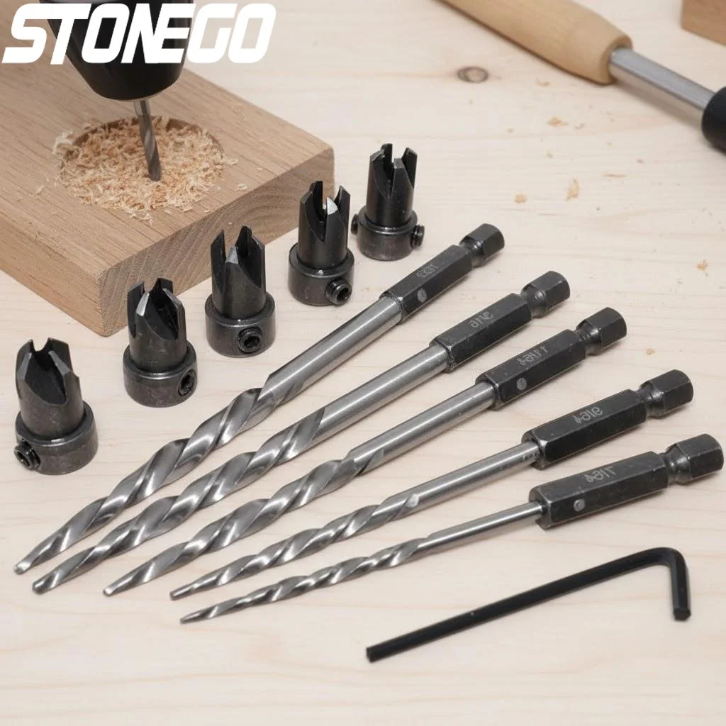 

Woodworking Countersink Drill Guide Tapered Chamfer Cutter Screw Hole Tool for Precision Woodwork Projects