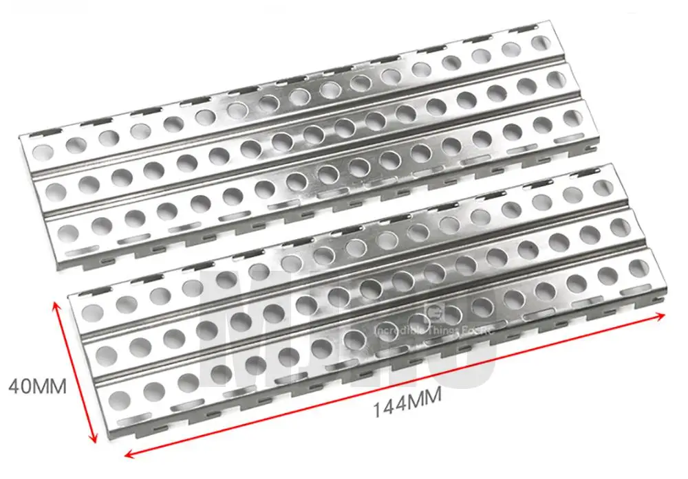 1/10 Rc Kettenfahrzeug Escape Board Klettern Auto Metall Skid Für Trx4 Defender Bronco Axial Scx10 90046 D90 Yikong Rgt Rc4wd – Detail 1