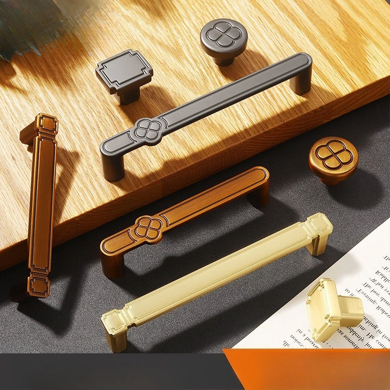 New Chinese Style Cabinet Handle Golden Single Hole Drawer Wardrobe Shoe Cabinet Furniture Hardware