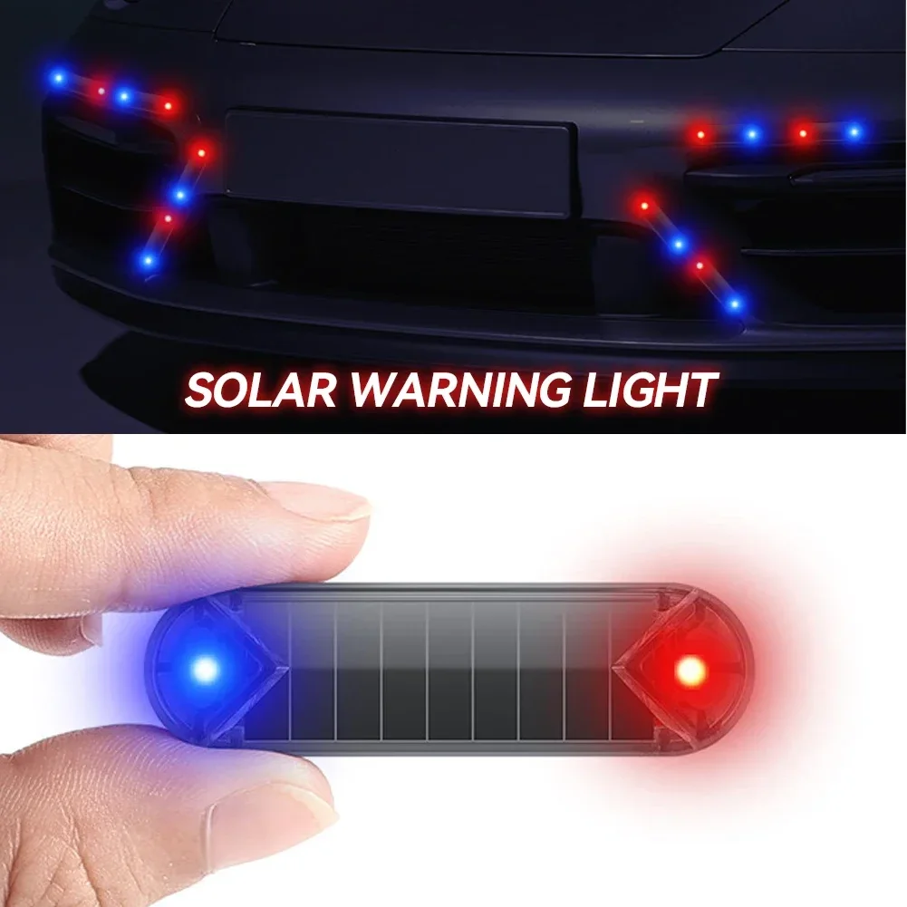 Led Strobe Warning lights Car grille signal light solar energy roof Warning beacon Indicator light Anti-collision led taillights