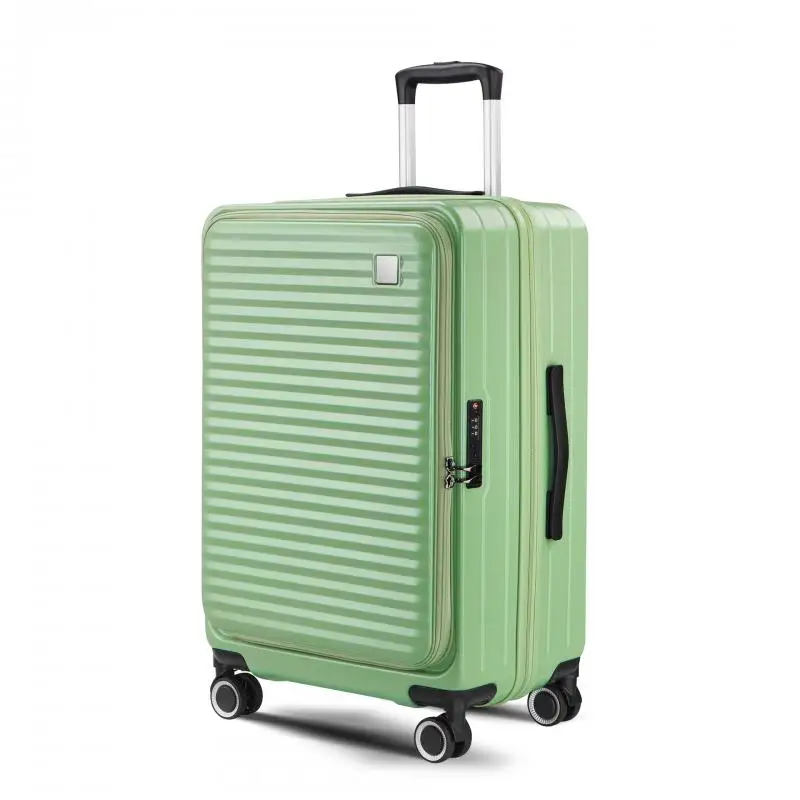 20/24/26 inch Front Opening Travel Suitcase PC Luggage Multifunctional Laptop Trolley Case Universal Wheel Cabin Boarding Box