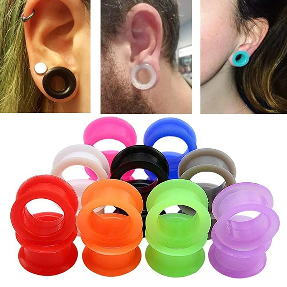 

1Pair 3-48mm Silicone Ear Plugs And Tunnels Piercing Expander Piercing Tunnel Ear Tunnels Stretchers Plug oreille Ear Gauges