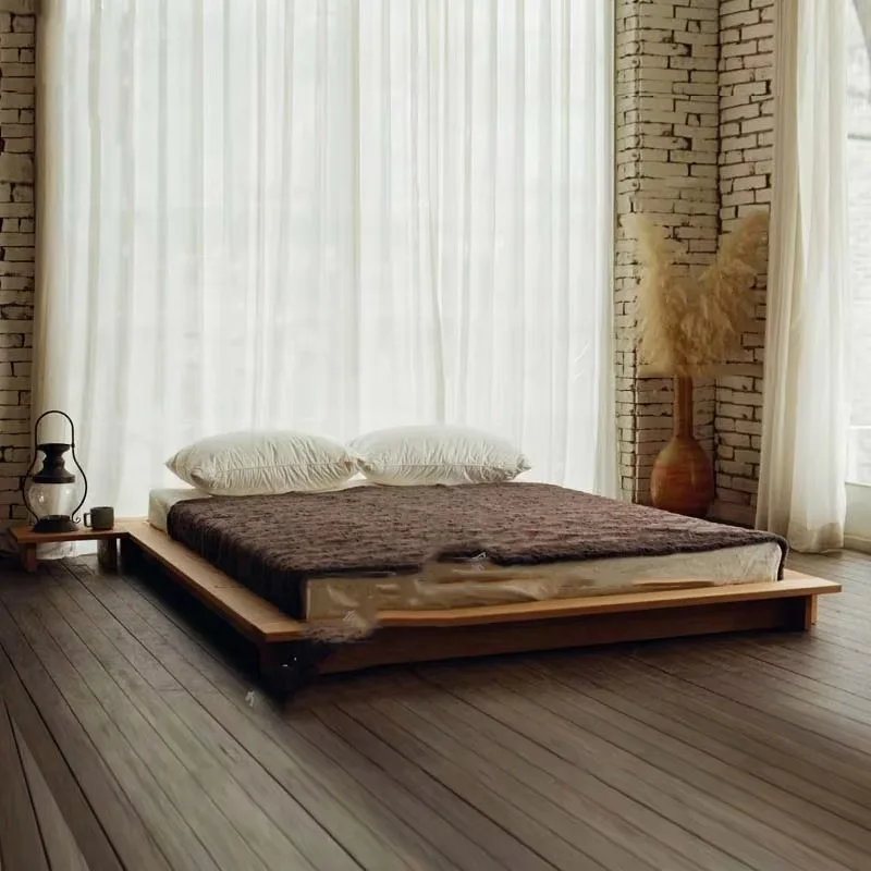 Kawaii Luxury Wood Double Bed European Waterproof 2 Person Sleeping Modern Beds Bedroom Queen Twin Camas De Dormitorio Furniture