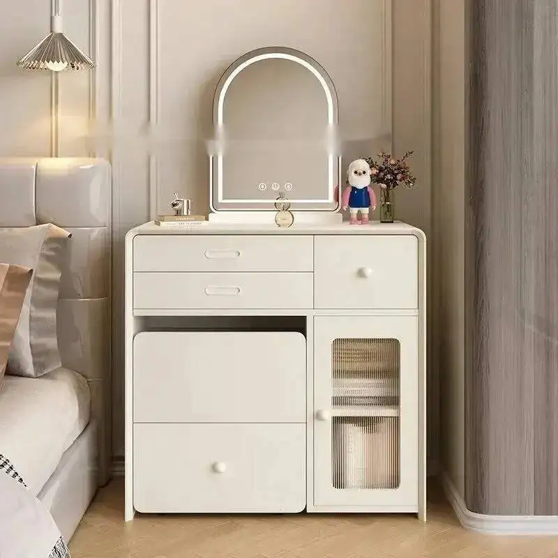 

Dressing Cream Celebrity Table Internet Storage Style Modern Multi-functional Dresser Living Room Meuble De Chambre Decoration